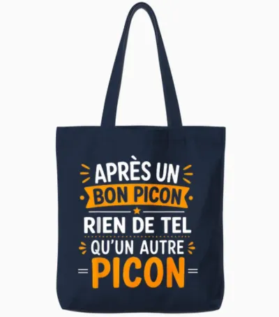 Humoristique Picon Bière Alcool Picole Humour Picon Tote Bags - Navy