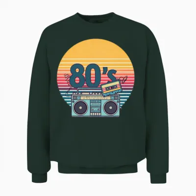 Retro 80s Unisex Sweatshirt - Forest