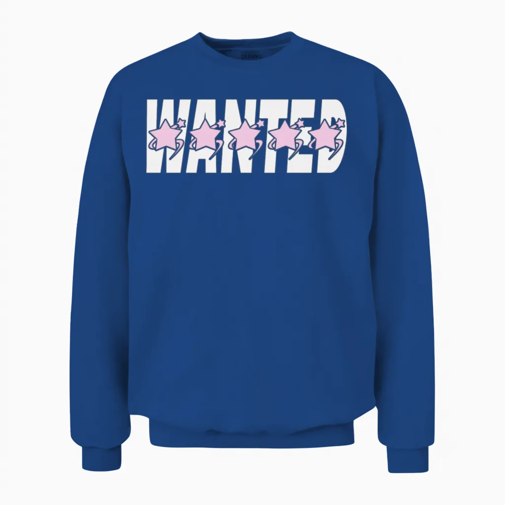 Wanted Unisex Sweatshirt in Royal
