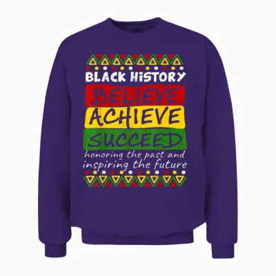 Black History Month Honoring Past Inspiring Future African Unisex Sweatshirt - Purple