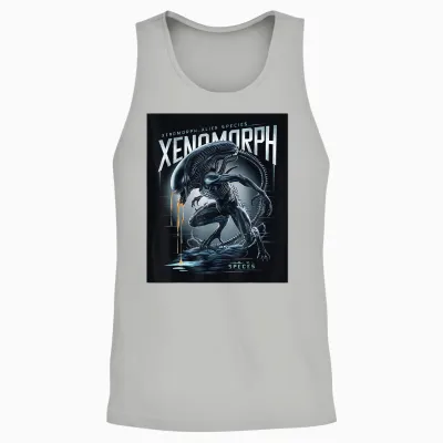 Movie Poster Alien 45th Anniversary Xenomorph 1979 in T-Shirt, Black, S Unisex Tank Top - Ash