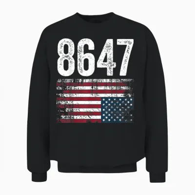 8647 Impeachment Protest Unisex Sweatshirt - Black