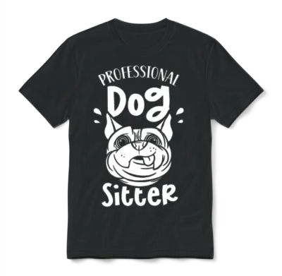 Professional Dog Sitter Dog Sitting Dogs Puppy Unisex T-Shirt - Black