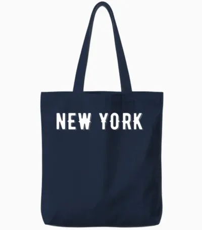 New York Tote Bags - Navy