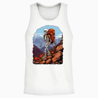Skeletons Hiking / Mountaineering Skeleton Unisex Tank Top - White