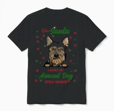 Armant Dog Dog Christmas Dog Breed Unisex T-Shirt - Black
