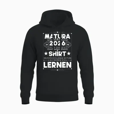 Matura 2026 | Maturant | Maturantin | Abschluss Absolventen Unisex Hoodie - Black