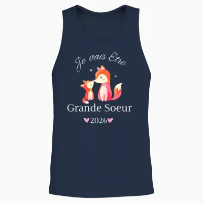 Child Future Big Sister 2026 I Will Be Big Sister 2026 Unisex Tank Top - Navy