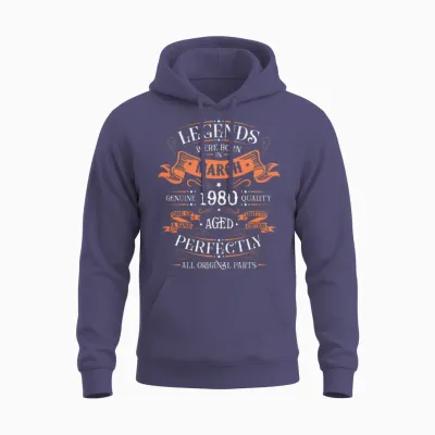 March 1980 Birthday Gift Unisex Hoodie - Heather Sport Dark Navy