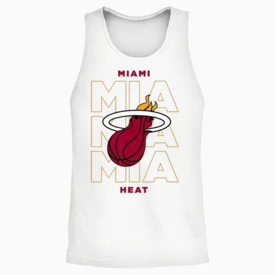 Nba - Miami Heat Stacked City Logo Unisex Tank Top - White