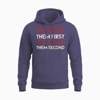 Love Them First Teach Them Second Teacher Unisex Hoodie - Heather Sport Dark Navy