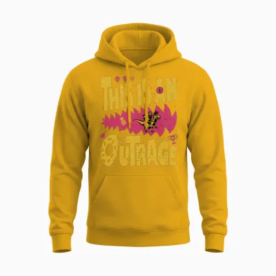 This Is an Outrage Comfort Colors Dungeon Crawler Unisex Hoodie - Gold