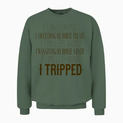 Horse Treats Horse Bath Unisex Sweatshirt - Military Green