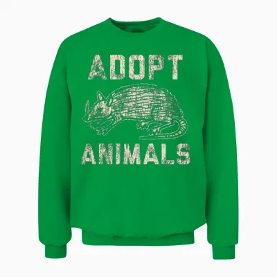 Adopt Animals Funny Unisex Sweatshirt - Irish Green
