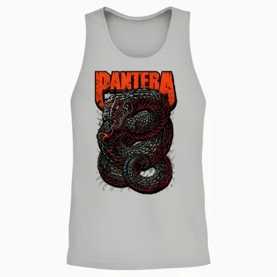 Pantera Venomous Official T-Shirt - Classic Fit, Crew Neck, Short Sleeve, Adult, Black Unisex Tank Top - Ash