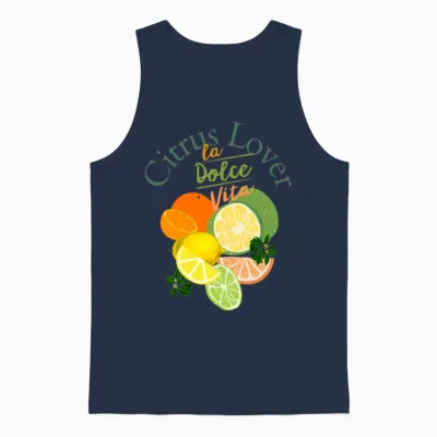 Citrus Lover La Dolce Vita Unisex Tank Top - Navy