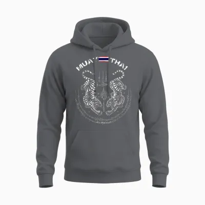 Muay Thai Kickboxing Thailand T-Shirt T-Shirt, Black, S Unisex Hoodie - Charcoal