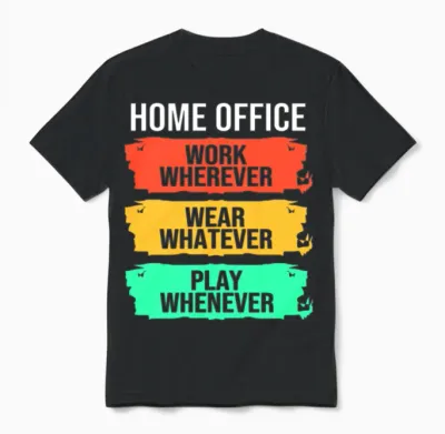 Freelancer Remote Home Office Work from Home Unisex T-Shirt - Black