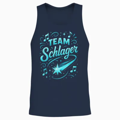 Team Schlager Party Music Apres Ski Unisex Tank Top - Navy