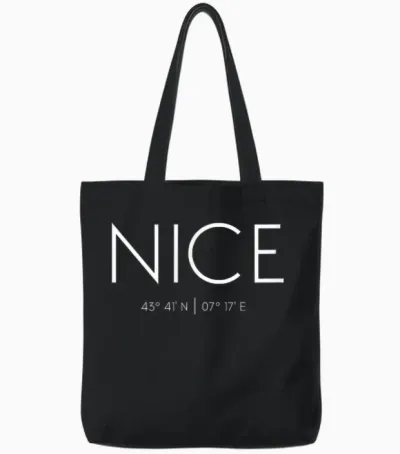 Nice, France, Alpes-Côte D'azur, French Riviera, Europe T-Shirt, Black, S Tote Bags - Black