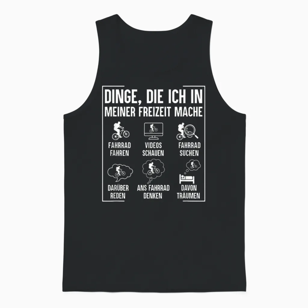 Lustige Fahrrad Shirts Dinge Die Ich in Meiner Freizeit Mache Fahrrad Mountainbike T-Shirt Schwarz Unisex Kinder/erwachsene Kurzarm Klein Unisex Tank Top in Black