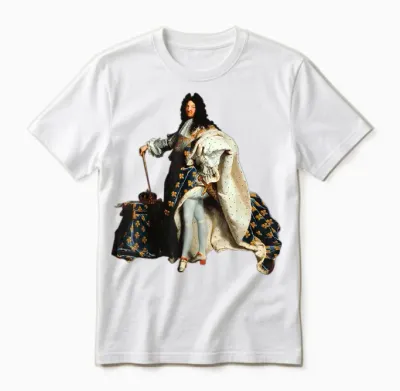 Louis Xiv, Louis 14, French King Royalist Fleur De Lys T-Shirt, Black, S Unisex T-Shirt - White