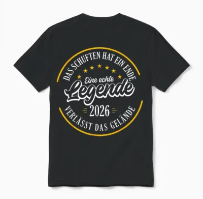 Retirement 2026 a Real Legend Leaves the Terrain T-Shirt, Black Unisex T-Shirt - Black