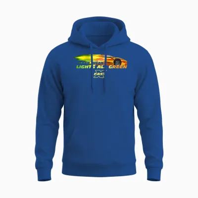 Fast X Lean Mean Lights All Green Lamborghini Gradient Unisex Hoodie - Royal