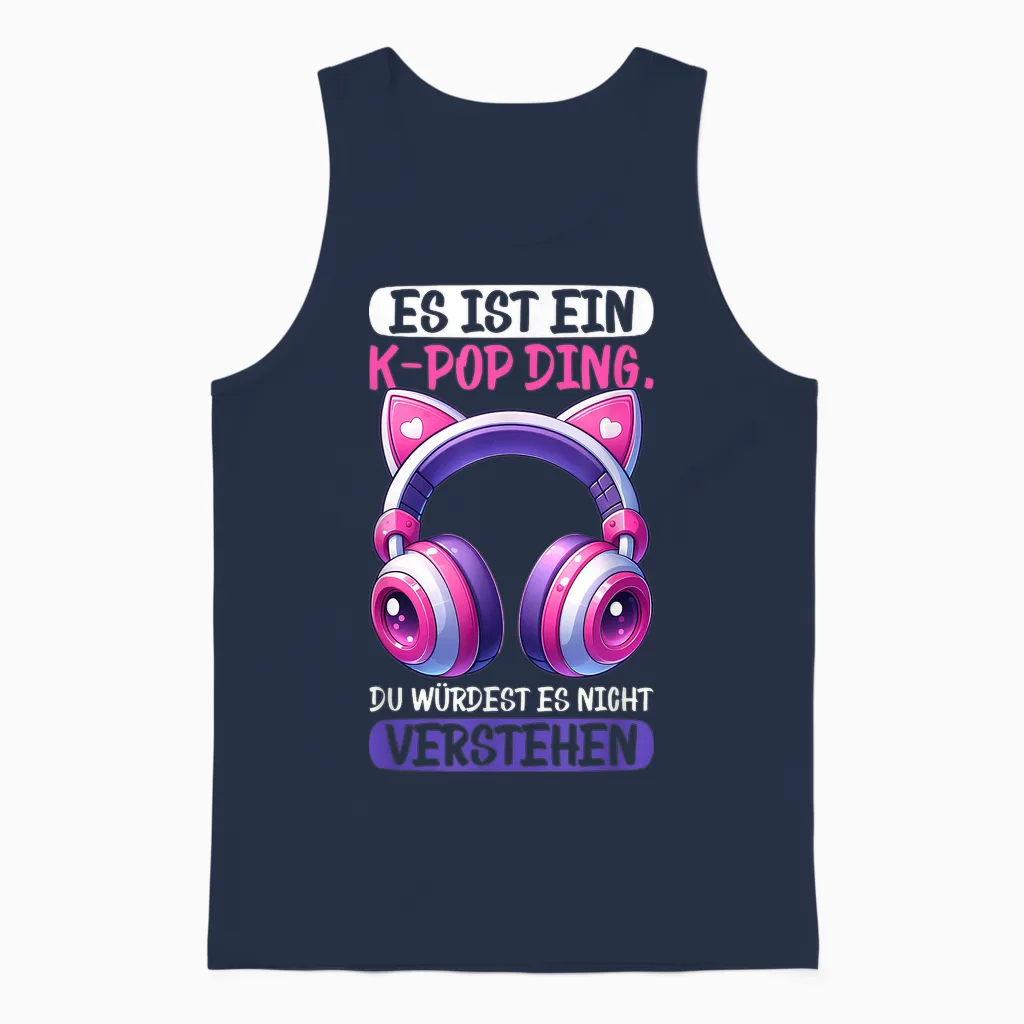K-Pop Koreanischer Fanartikel Fingerherzen Kpop Liebe Kdrama Unisex Tank Top in Navy