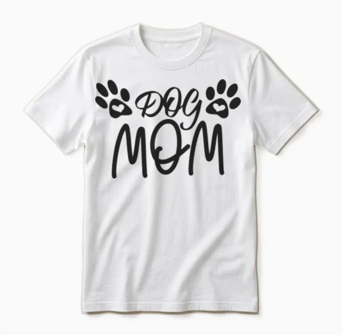 Dog Mom Dog Puppy - Lovers Unisex T-Shirt in White