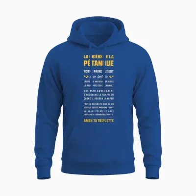 Prayer Petanque Gift Idea Bouliste Petanque Player Unisex Hoodie - Royal