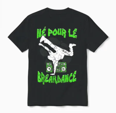 Hip Hop Breakdancer Breakdance Dance Child Boy T-Shirt, Black, S Unisex T-Shirt - Black