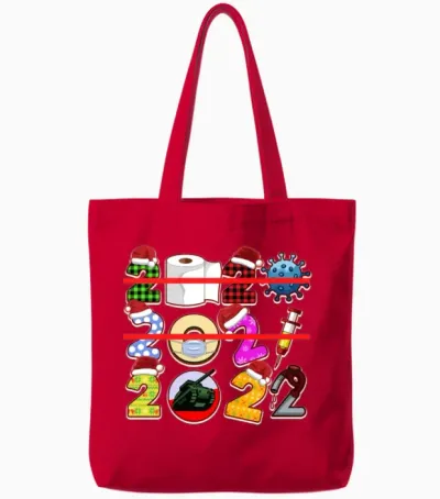 Hilarious Funny Christmas Memes - Funny Christmas Tote Bags - Red