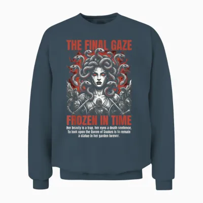 Gorgon Medusa Tabletop Dark Rpg Fantasy Gamer Unisex Sweatshirt - Dark Heather