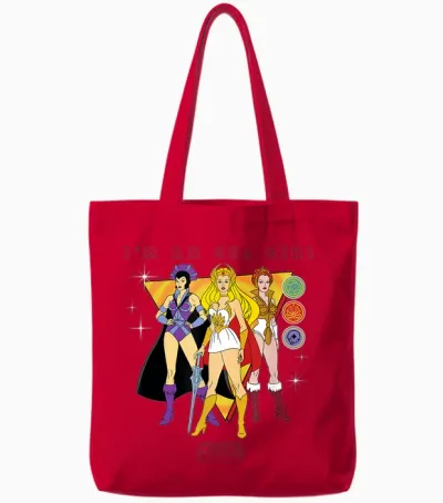 Maîtres De L'univers, Je Suis Une Fille Des Années 80 Tote Bags - Red