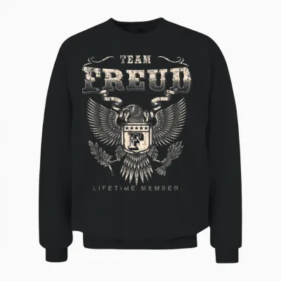 Membre à Vie De L'équipe Freud - Freud Name Unisex Sweatshirt - Black