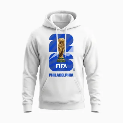 Kids Fifa World Cup26 Philadelphia Trophy Color Unisex Hoodie - White