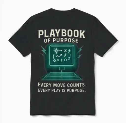 Playbook of Purpose (gridiron Strategy Edition) Unisex T-Shirt in Black
