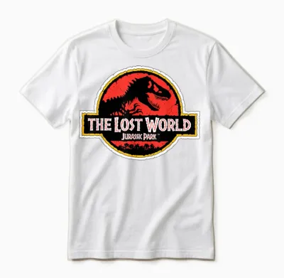 Jurassic Park the Lost World Movie Logo Unisex T-Shirt - White