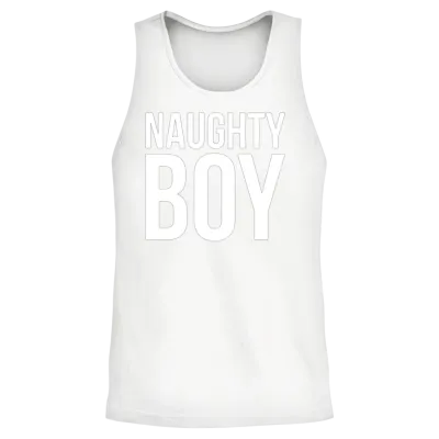 Naughty Boy Unisex Tank Top - White