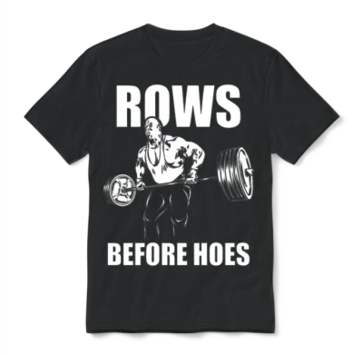 Rows Before Hoes Ronnie Coleman Unisex T-Shirt - Black