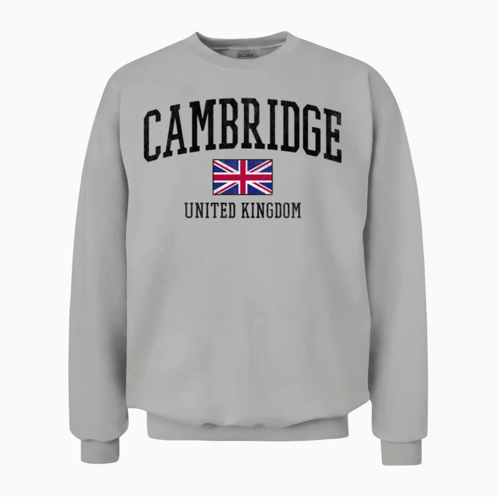 Cambridge Uk - British Unisex Sweatshirt in Ash
