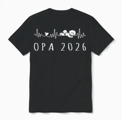 Opa 2026 Herzschlag Schwangerschaft Ankündigung Unisex T-Shirt - Black