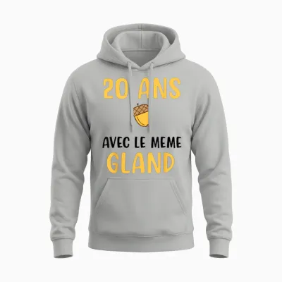 Couple Wedding Anniversary 20 Years Funny Gift Funny Unisex Hoodie - Ash
