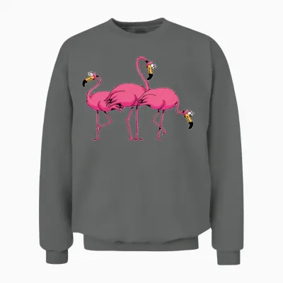 Funny Flamingo Unisex Sweatshirt - Graphite Heather