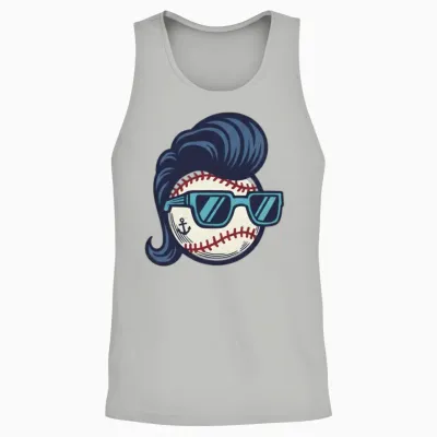 Retro Baseball Rockstar Unisex Tank Top - Ash