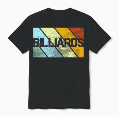Billiards Retro Unisex T-Shirt - Black
