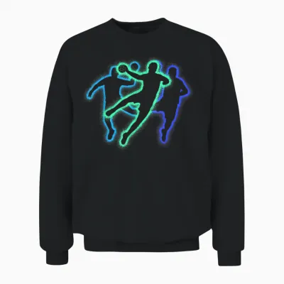 Handballspieler Handballer Silhouetten Jungen Handball Unisex Sweatshirt - Black