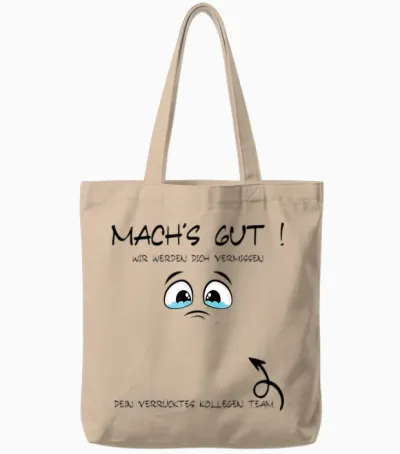 Job Change Farewell Gift Signature Colleague Farewell Tote Bags - Natural
