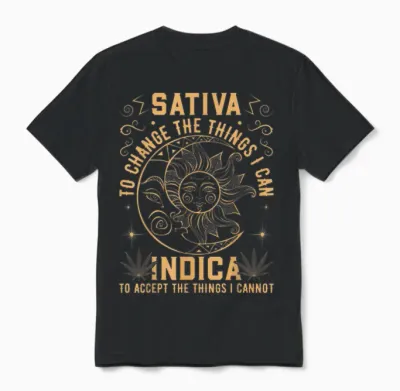 Cannabis Marijuana Hemp Leaf Medicine Funny Saying T-Shirt, Black Unisex T-Shirt - Black